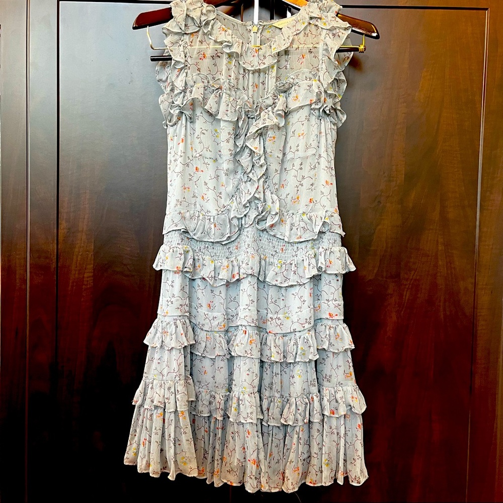 the most beautiful rebecca taylor silk chiffon, floral printed dress size 2